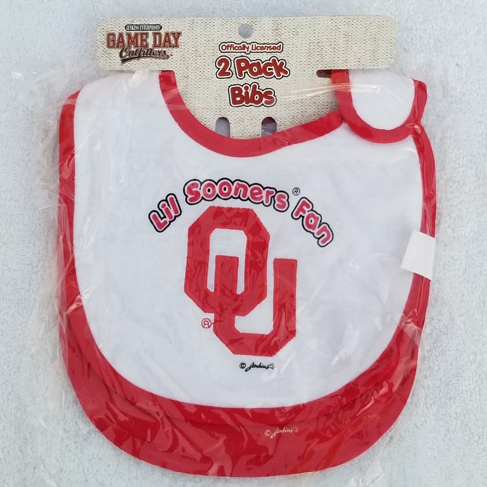Oklahoma Sooners baby bibs